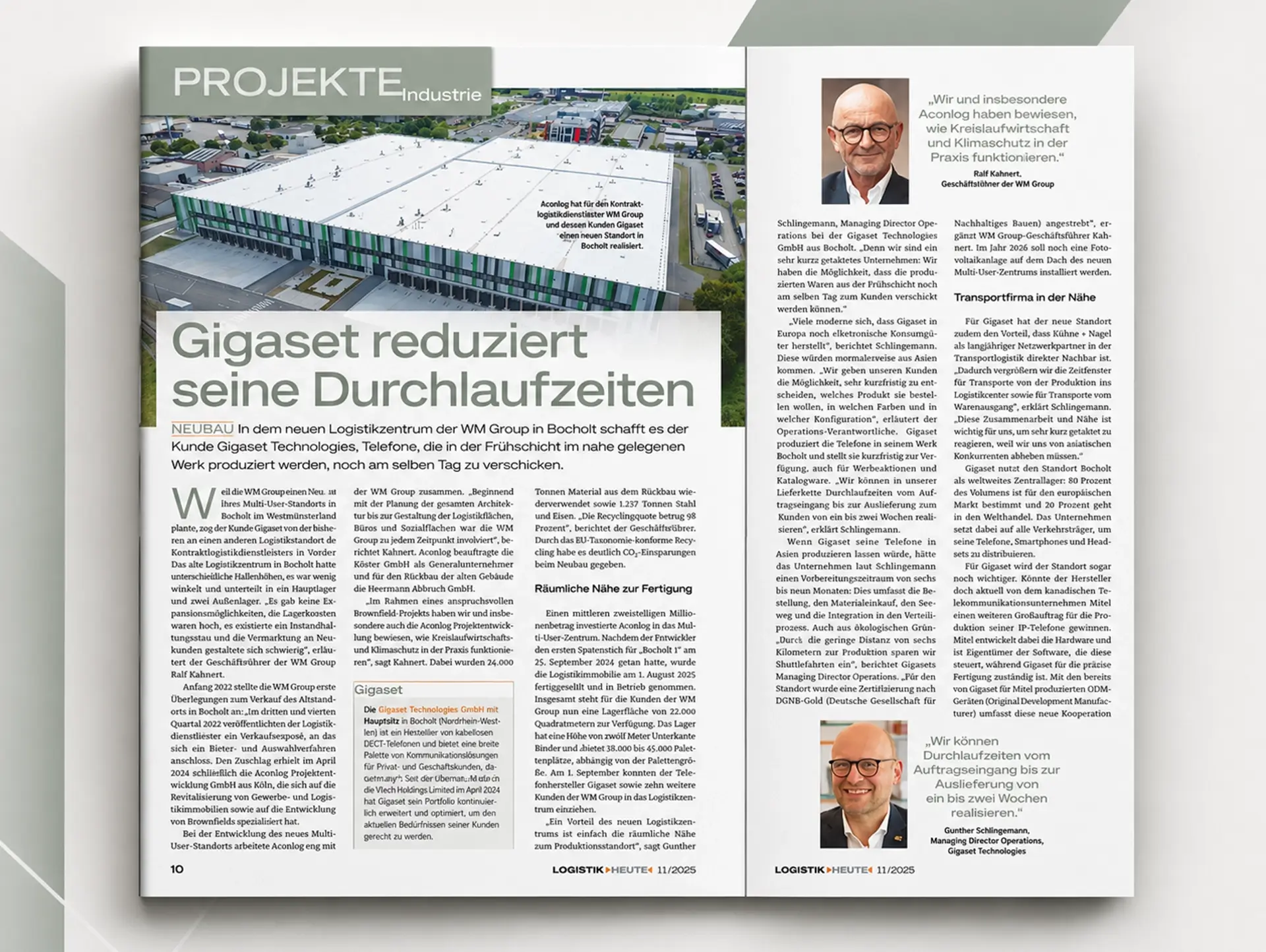 WM GROUP & Gigaset Erfolgsgeschichte in der „LOGISTIK HEUTE“!