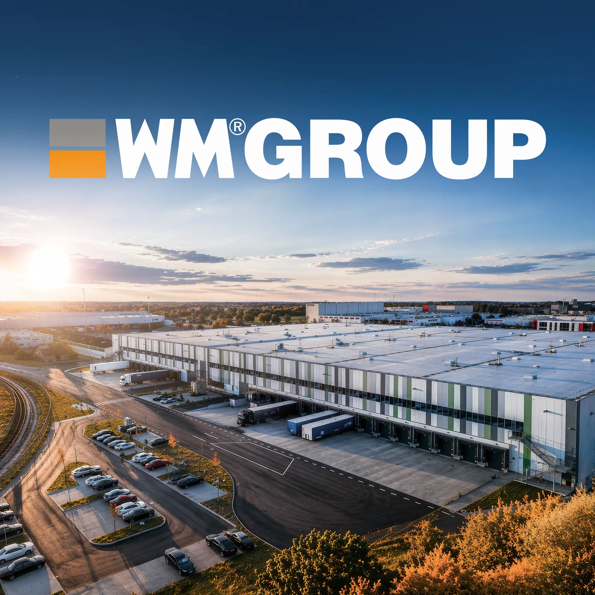 Logistikzentrum der WM GROUP in Bocholt Nordrhein-Westfalen mit moderner Lagerhalle und LKW-Andockstationen